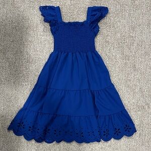 Blue Ruffled Kids Dress